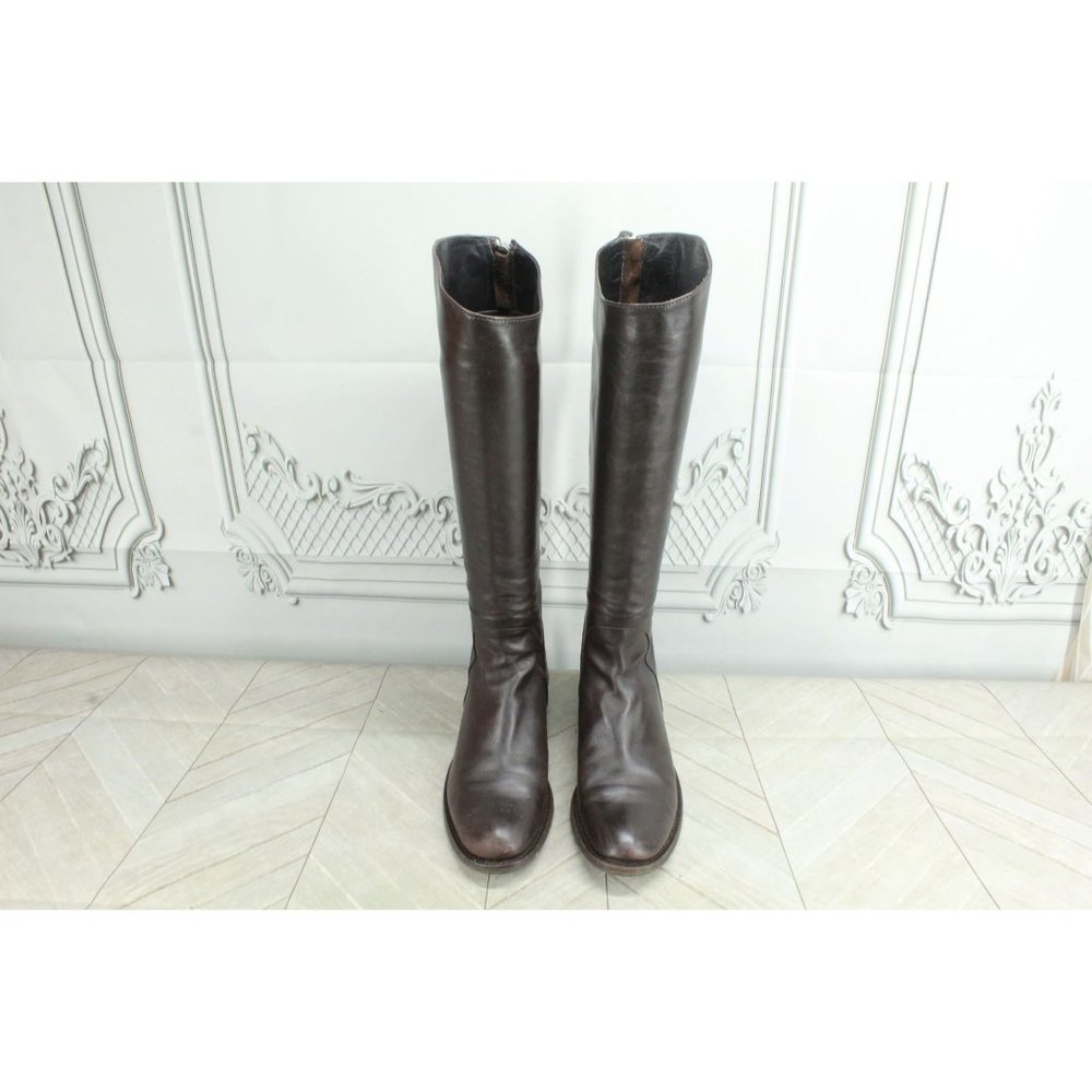 Strenesse Gabriele Strehle Brown Soft Leather Knee High Boots Size 7.5 - Picture 5 of 9